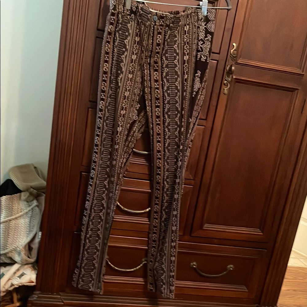 Pilcro Brown Skinny Velvet Pants